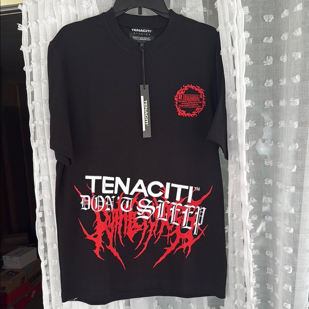 Black and Red Short Sleeve Tee